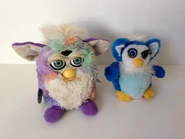 A blue Birdy Bird with a Furby (1998)