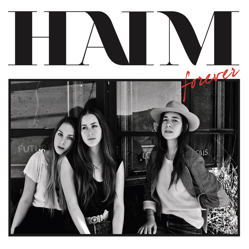 Alana Haim, Danielle Haim, Este Haim and designer Nicolas