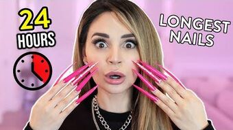 Wearing Super Long Acrylics Nails For 24 Hours Challenge Official Nerdy Nummies Wiki Fandom Is it safe to get acrylic nails done during pregnancy? wearing super long acrylics nails for