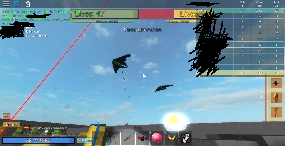 He do be flyin (Noobs Vs Zombies Realish) (Game not updated anymore) : r/ roblox