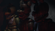 Sinister Freddy, Sinister Bonnie & Sinister Chica on the Stage. (Possibly Outdated)