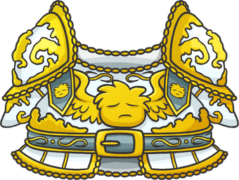 White Knight Armor Club Penguin Online Wiki Fandom - roblox golden armor knight id