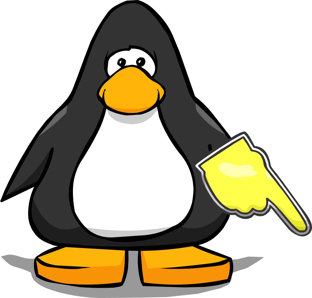 Yellow Foam Finger Club Penguin Online Wiki Fandom