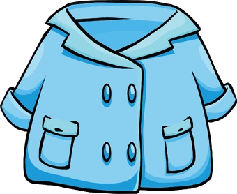 light blue duffle coat
