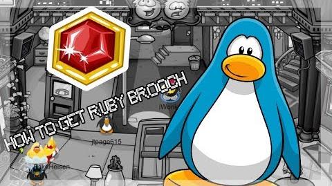 Club Penguin Online - How to get the Ruby Brooch (Ruby Pin)