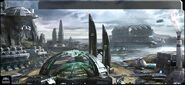 Ogame Water Planet Facilities Backdrop
