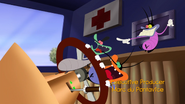 In remastered version, the ambulance no longer crashed into the tree at all.