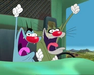 In the original version, the truck doors are gone.