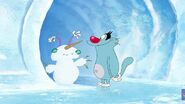 Oggy and the snowroach.