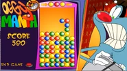 Oggy worrying of overfilling the playfield.
