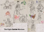 Canine Warriors EarlyCA.png (1,020 KB) The early concept art of the Canine Warrior as humans.