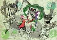 Otohime with her and King Wada's child.