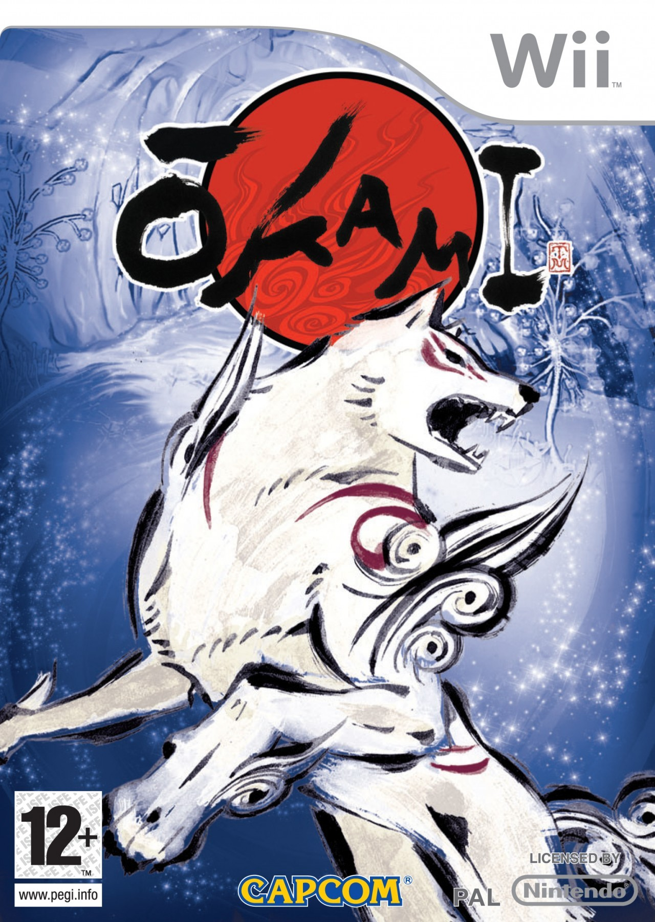 Still from the computer game Okami, which uses a NPR chinese painting