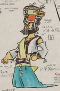 Nagi's concept art dressed in Nami's sacrificial robe.