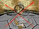 Dark Chibiterasu drawing an X to negate a technique drawn by his light counterpart.