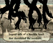 Orochi's silhouette in the introduction and prologue.