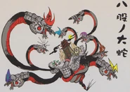 Concept art of Orochi in the Ōkami Official Complete Works.