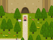 The entrance to the cave