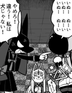 The ceiling of the living room