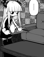 The table next to the couches in the living room