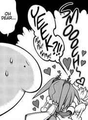 Helica and Pulmo kissing in the manga.