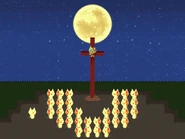 An unknown area outside the castle where Mogeko are crucified and burned