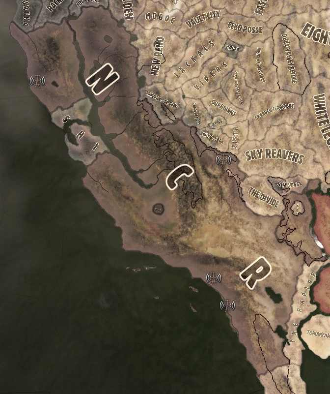 Fallout: New Vegas, Old World Blues interactive map