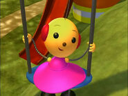 Zowie Polie on the swing