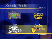 Sneak Peeks menu