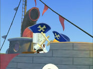 Fragment of sea battle Olie Polie and Screwy pirate