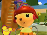 Olie Polie in a red hat