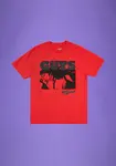 RED GLITTERING GUTS T-SHIRT