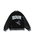 SOUR LETTERMAN JACKET - BLACK