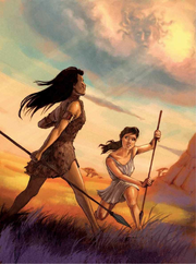Athena, sparring with the nymph Pallas