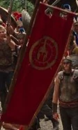The flag of Ares' cabin in the film adaptation