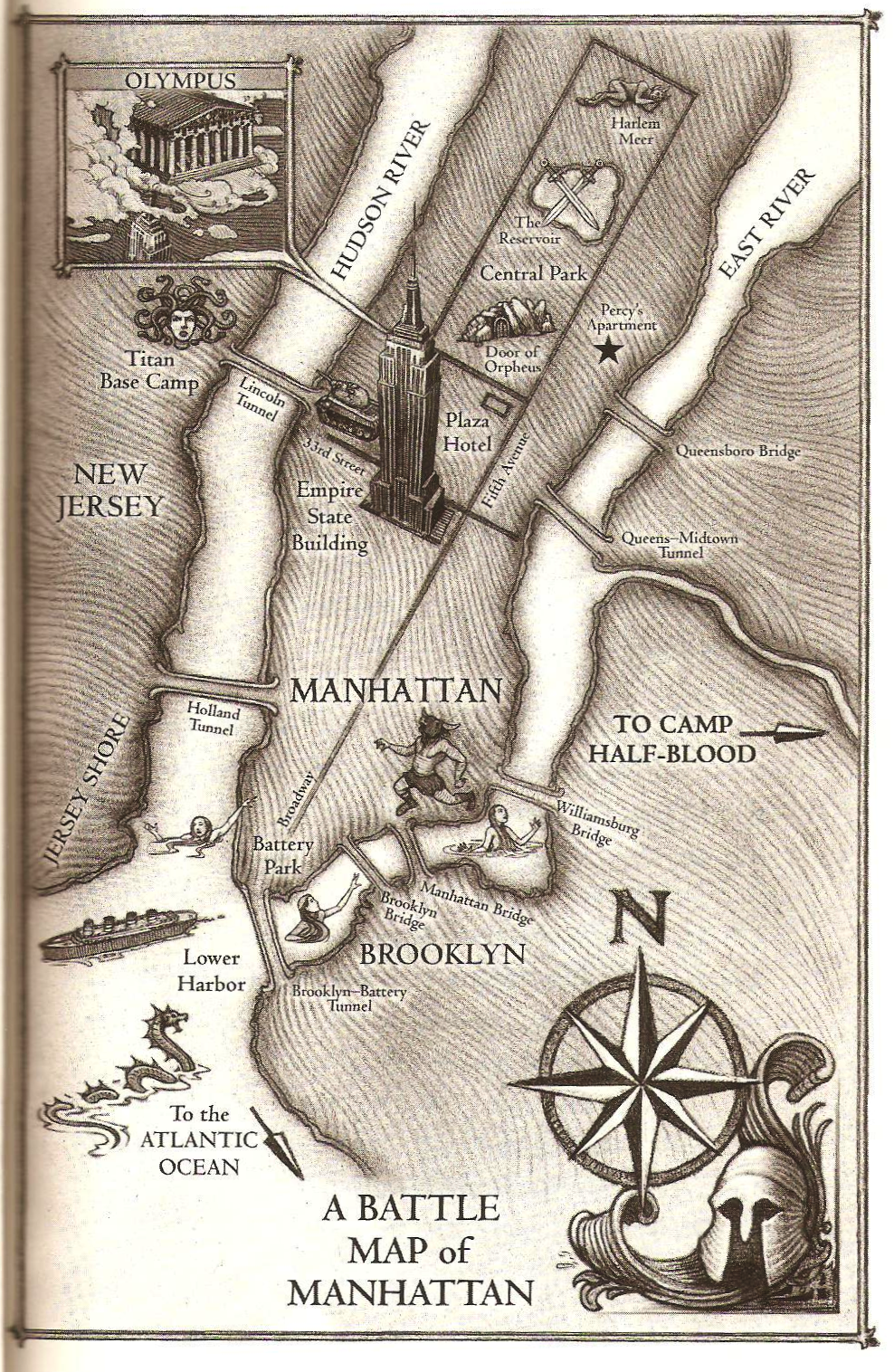 A Map of Camp Jupiter, Rick Riordan