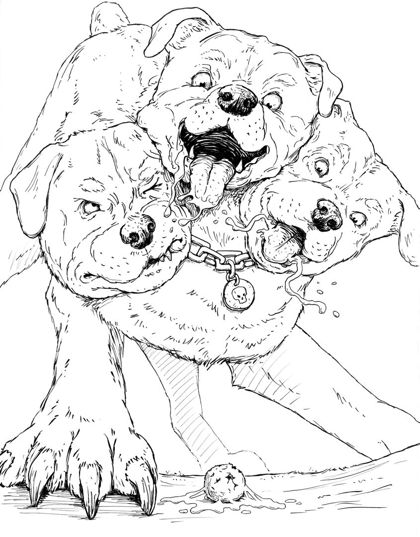 cerberus coloring pages