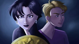 Thalia with , her younger brother.