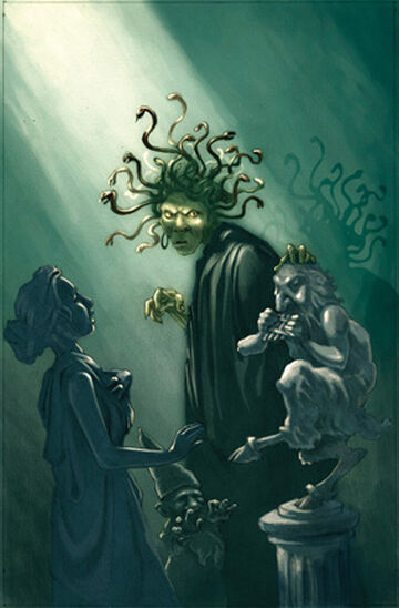 Before she was cursed, she was known as)Medusa the Maiden