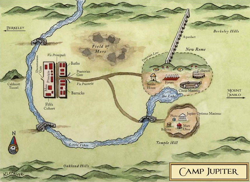 Camp Half-Blood map [PJO] Layout I have when I read. Tried making