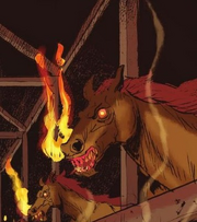 Fire breathing horse