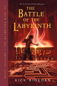 Percy on the cover of The Battle of the Labyrinth