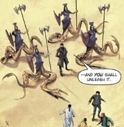 Scythian Dracaenas and Dr. Thorn in the graphic novel.