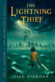 Percy on the cover of The Lightning Thief