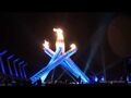 The outdoor cauldron on vancouver's waterfront