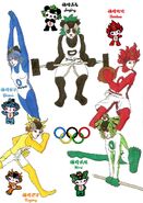Fuwa Beijing Olympics mascots by loweface