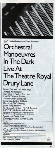 Live At The Theatre Royal Drury Lane | Orchestral Manoeuvres in