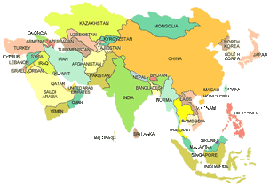 Asia Country Map