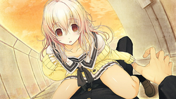 Kimi to Kanojo to Kanojo no Koi Mukou Aoi Miyuki Sone White Black School  Uniform Yellow