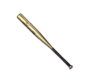 Aluminum Bat; This gleaming implement of destruction resonates with the howling thirst of its wielder's soul. It fits easily into the hands of those who have strayed from the beaten path, as if sensing a kindred spirit. In battle, there is no surer ally.